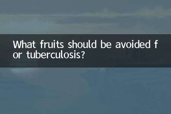 What fruits should be avoided for tuberculosis?