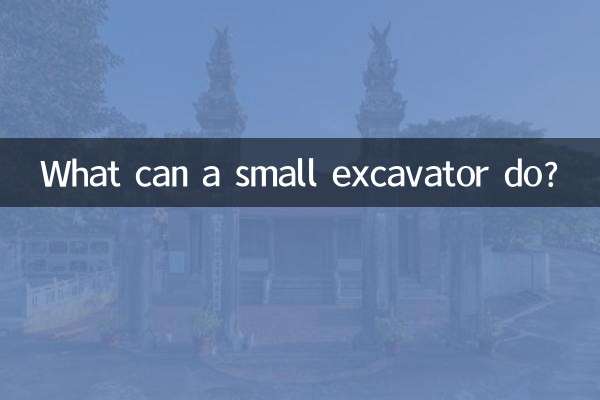 What can a small excavator do?