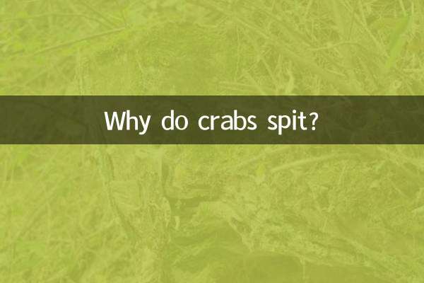 Why do crabs spit?