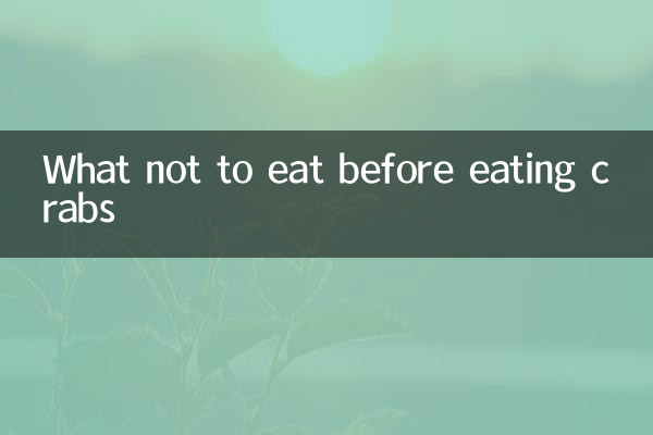 O que não comer antes de comer caranguejo