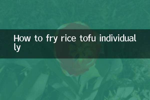 Como fritar arroz com tofu individualmente