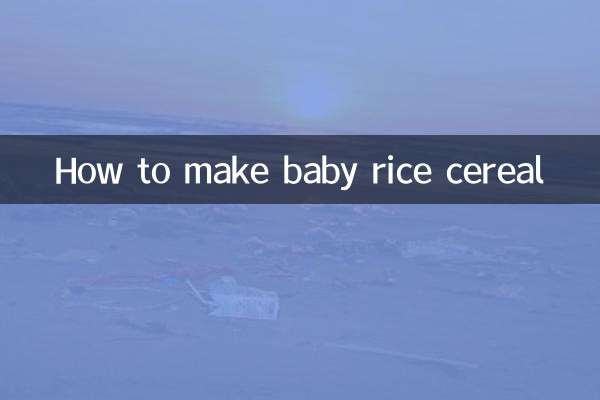 Como fazer cereal de arroz para bebê