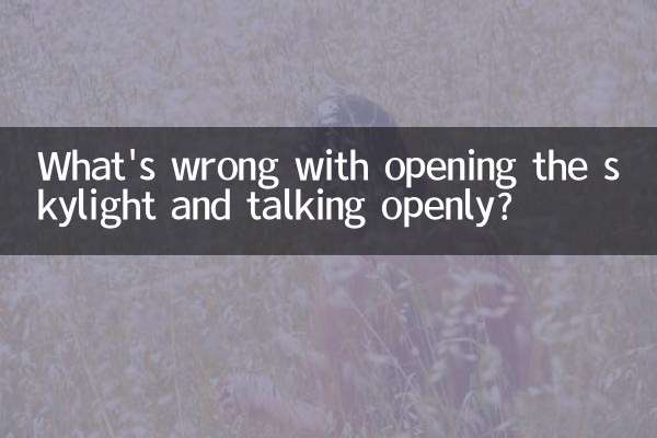 What's the point of opening the skylight and talking openly?