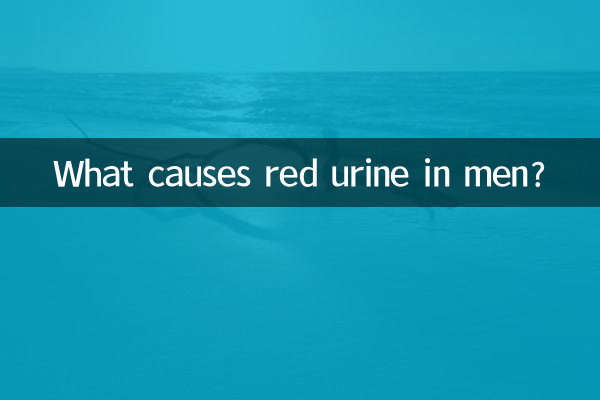 What causes red urine in men?