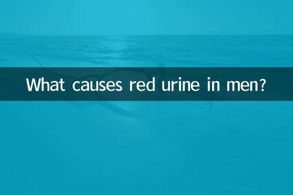 What causes red urine in men?