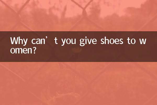 Pourquoi ne pouvez-vous pas donner de chaussures aux femmes ?