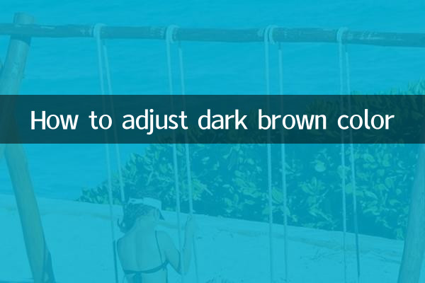 Come regolare il colore marrone scuro