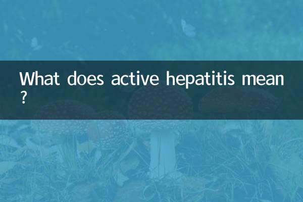 Que signifie hépatite active ?