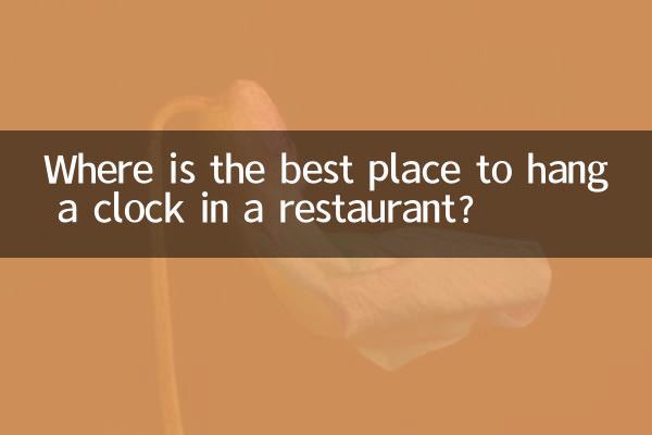 একটি রেস্টুরেন্টে একটি ঘড়ি ঝুলানোর সেরা জায়গা কোথায়?