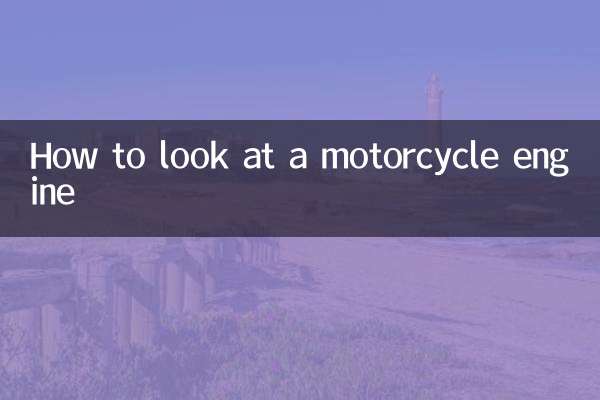 How to look at a motorcycle engine