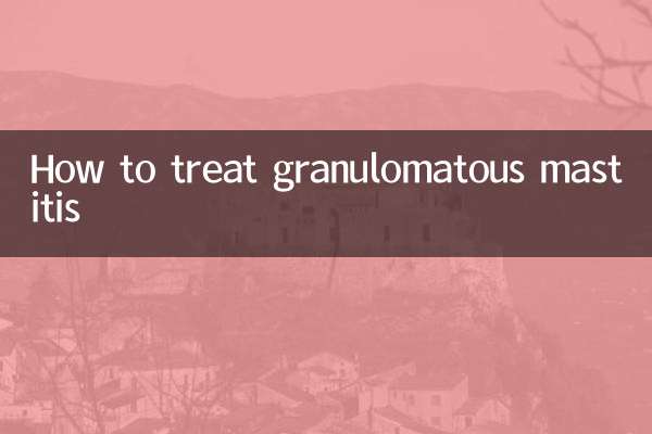 How to treat granulomatous mastitis