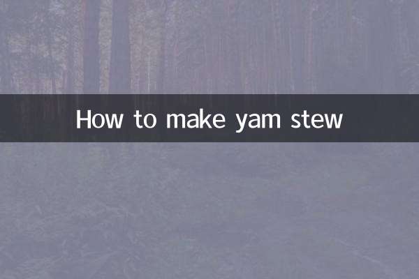 How to make yam stew