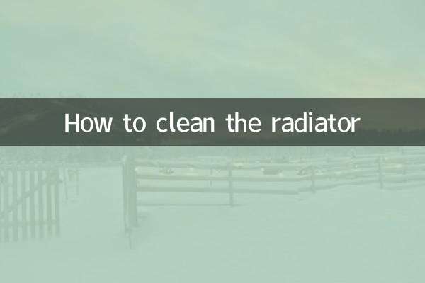 How to clean the radiator