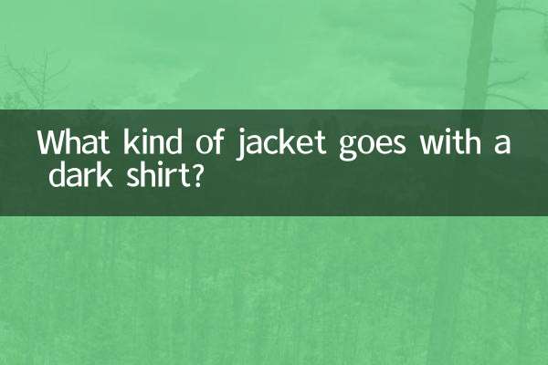 Quel genre de veste va avec une chemise sombre ?