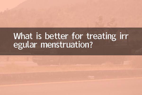 Cosa è meglio per il trattamento delle mestruazioni irregolari?