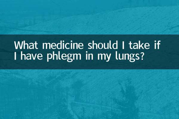 Quel médicament dois-je prendre si j'ai des mucosités dans mes poumons ?