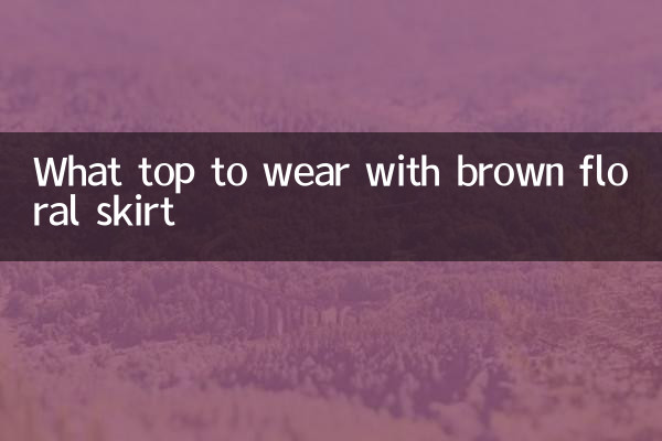 বাদামী ফুলের স্কার্ট সঙ্গে কি শীর্ষ পরতে