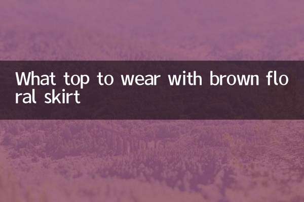 ब्राउन फ्लोरल स्कर्ट के साथ कौन सा टॉप पहनें?