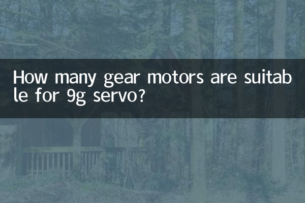 Quanti motoriduttori sono adatti per il servo 9g?