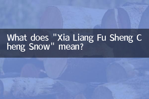 「夏梁富盛雪」とはどういう意味ですか？