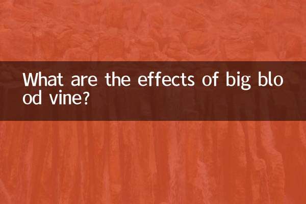 What are the effects of big blood vine?
