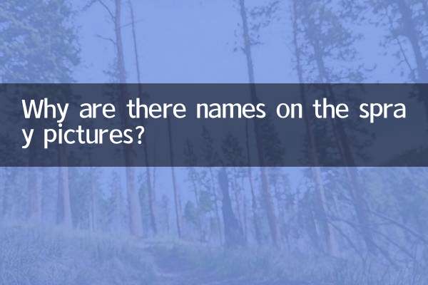Why are there names on the spray pictures?