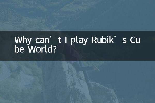 Perché non posso giocare a Rubik's Cube World?