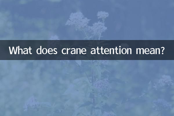 क्रेन अटेंशन का क्या मतलब है?