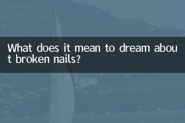 What does it mean to dream about broken nails?