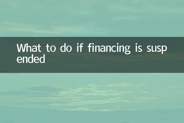 Cosa fare se il finanziamento viene sospeso