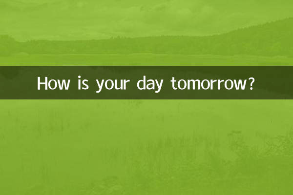 Com'è la tua giornata domani?