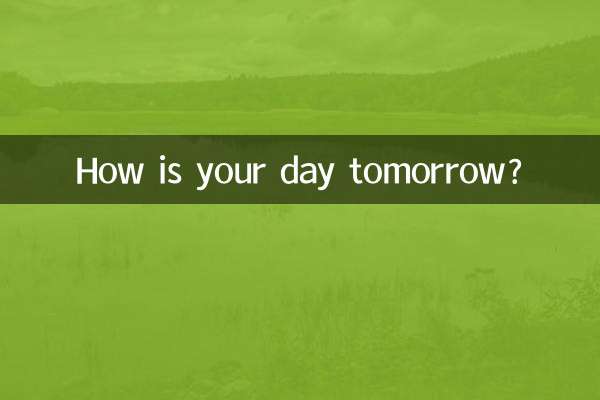 Com'è la tua giornata domani?