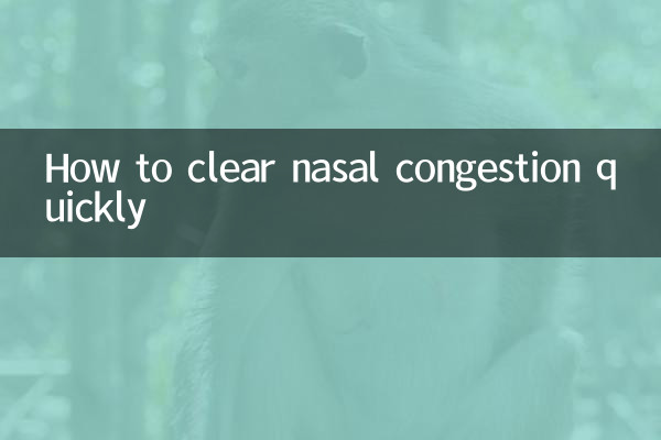 Come eliminare rapidamente la congestione nasale