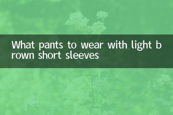 Quel pantalon porter avec des manches courtes marron clair