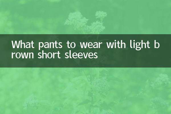 Quel pantalon porter avec des manches courtes marron clair