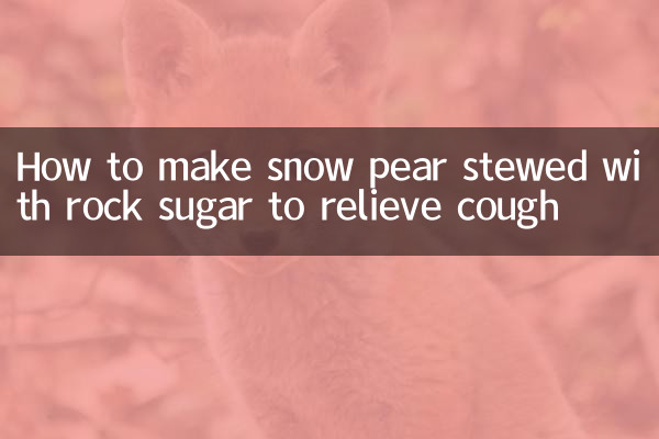 Wie man mit Kandiszucker gedünstete Schneebirnen gegen Husten zubereitet