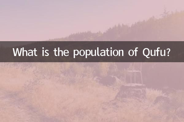 曲阜有多少人口