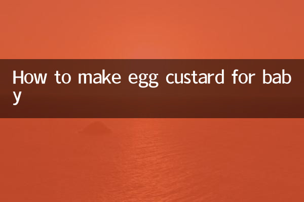 Comment faire une crème aux œufs pour bébé