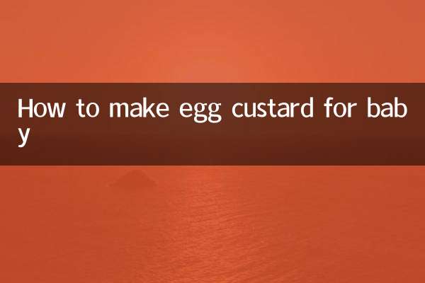 Comment faire une crème aux œufs pour bébé