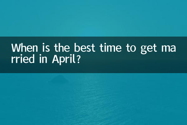 Wann ist im April die beste Zeit zum Heiraten?