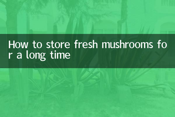 How to store fresh mushrooms for a long time