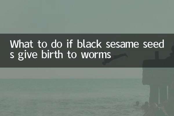 Was tun, wenn aus schwarzen Sesamsamen Würmer entstehen?