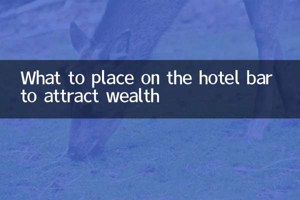 부를 유치하기 위해 호텔 바에 무엇을 놓아야 할까요?