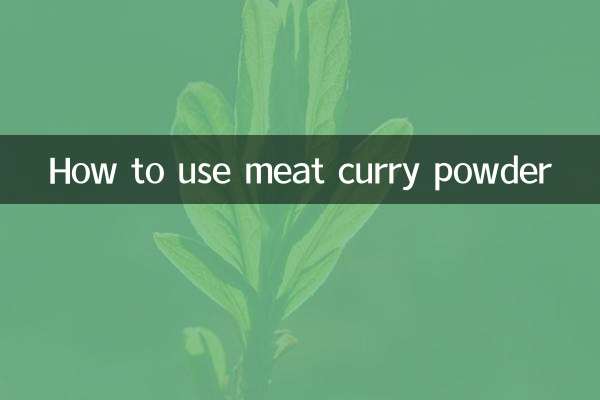 Come usare la carne al curry in polvere