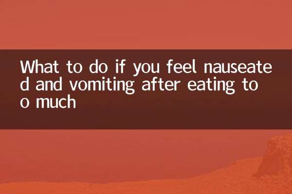 What to do if you feel nauseated and vomiting after eating too much