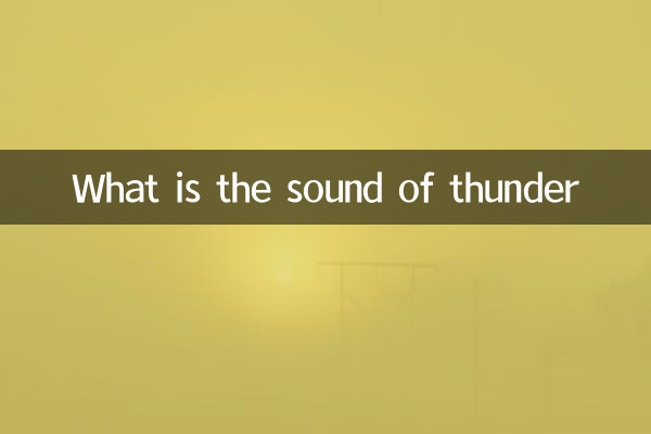 What is the sound of thunder