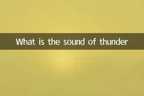 What is the sound of thunder