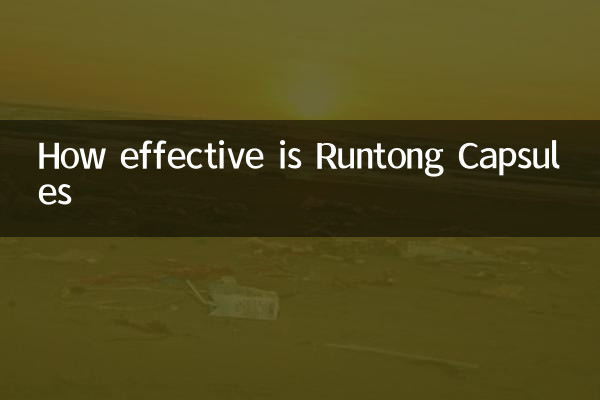 ¿Qué tan efectivas es las cápsulas runtong?