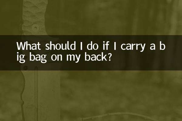 Was soll ich tun, wenn ich eine große Tasche auf dem Rücken trage?