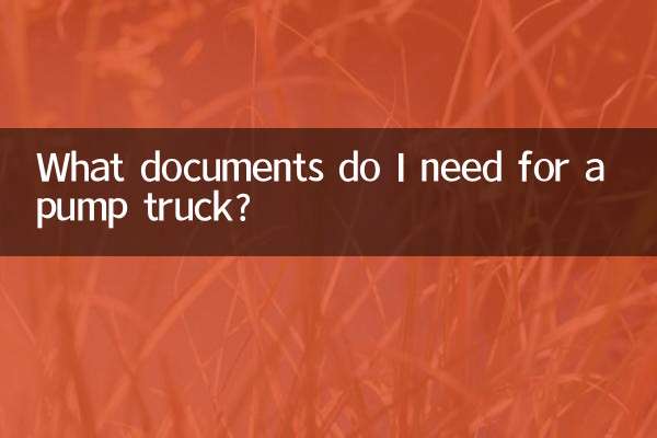 ¿Qué documentos necesito para un camión bomba?